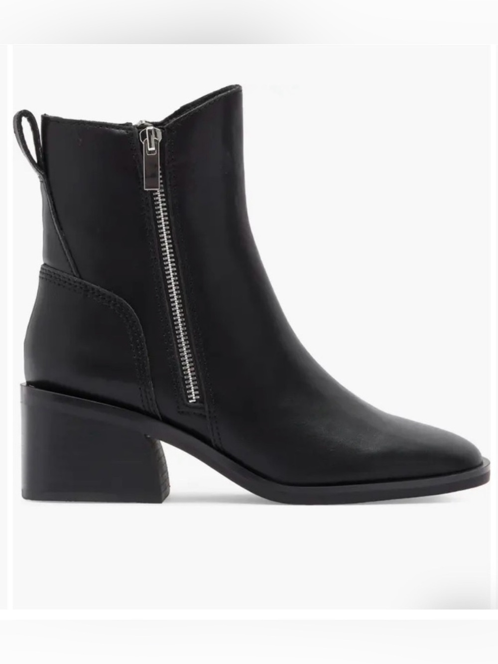Steve Madden Ruthy Boot – Black Leather Size 8